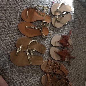 Lot of sandals